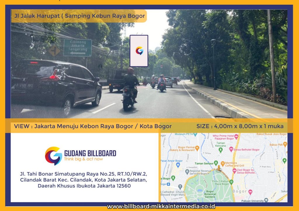 pemasangan billboard lokasi harupat bogor